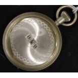 Early hand held silver plate pedometer