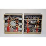 Two Japanese lacquer ware miniature chests