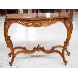 Antique style walnut console table