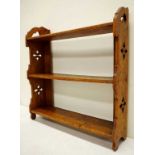 Oak 3 tier wall mountable shelf