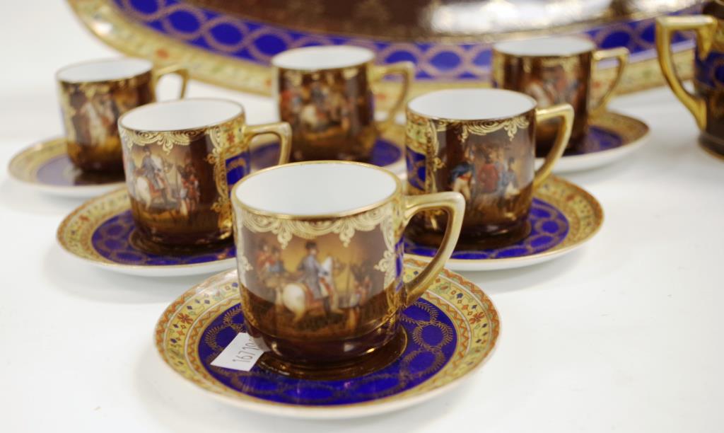 Royal Vienna decorative coffee set - Image 3 of 5