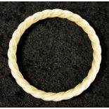 Antique ivory rope twist bangle