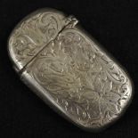 English sterling silver vesta case