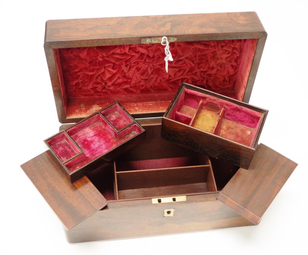 Regency rosewood jewellery box - Image 4 of 6