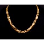 Mid century 18ct rose gold collar necklace