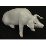 Royal Copenhagen pig figurine