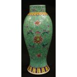 Chinese 'famille verte' ceramic vase