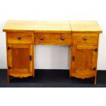 Chilean oak pedestal desk