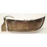 Late Victorian sterling silver dinghy boat