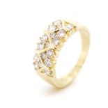 Diamond and 14ct yellow gold ring
