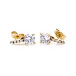 CZ and 9ct yellow gold earrings