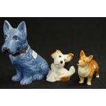 Three various Sylvac Dog figures
