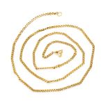Early yellow gold Cuban link chain necklace