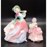 Two Royal Doulton young lady figurines