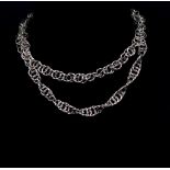 Vintage European silver "chain mail" necklace