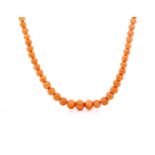 Coral beaded necklace