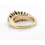 Diamond set 9ct yellow gold ring