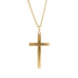 9ct yellow gold cross and chain