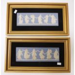 Two framed Wedgwood Jasperware wall plaques