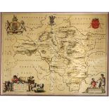 Antique framed map of Radnorshire, Wales
