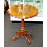 Decorated wooden occasional table