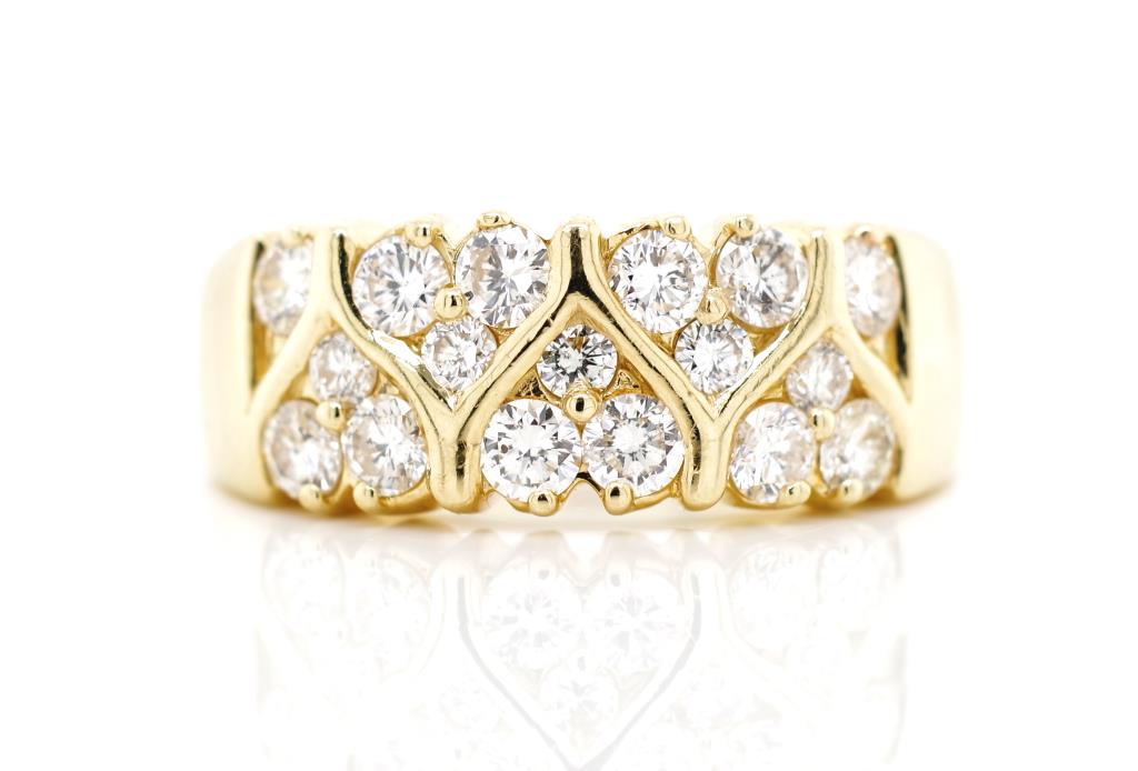 Diamond and 14ct yellow gold ring - Image 2 of 4