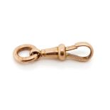 Antique 9ct rose gold dog clip clasp