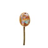 Antique boulder opal and rose gold stick pin