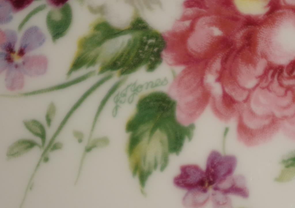 Crown Staffordshire hand painted signed plate - Image 2 of 2