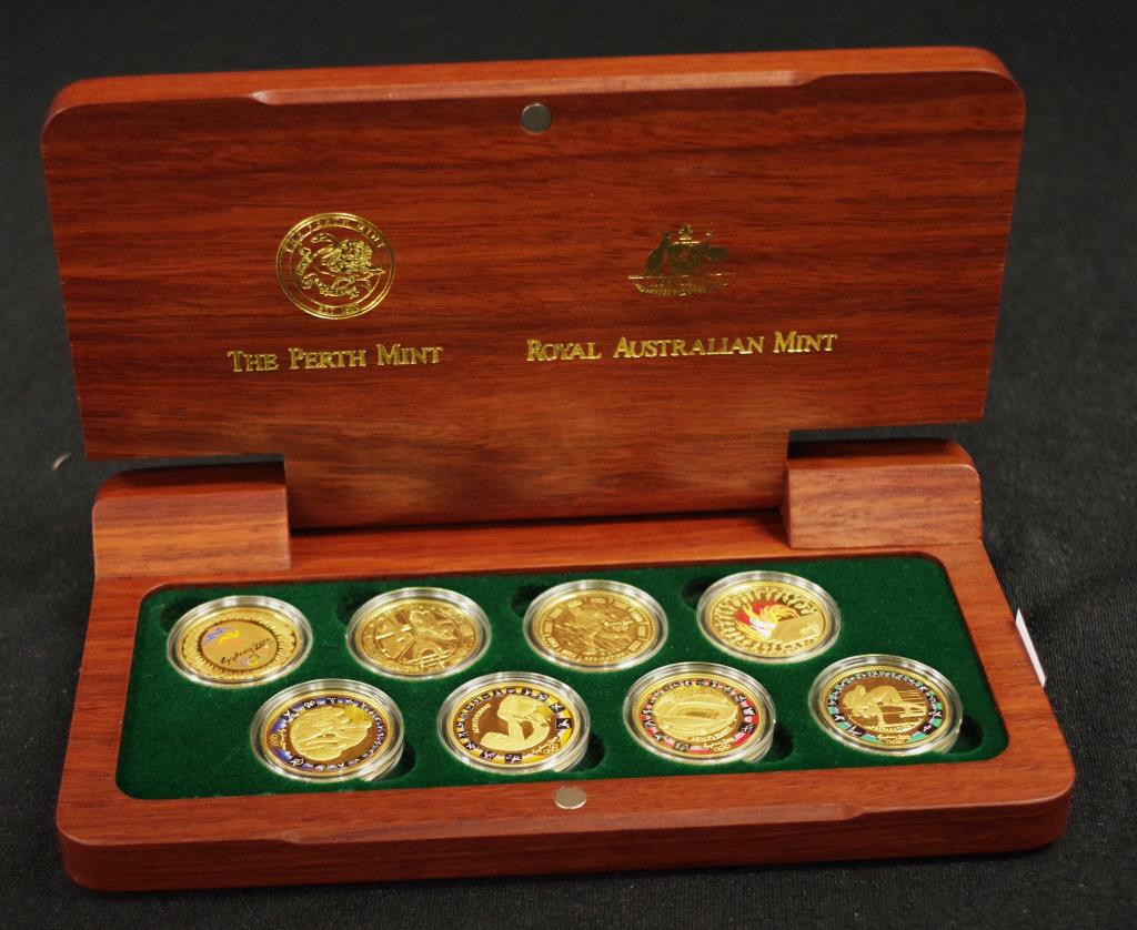 Sydney 2000 Olympic 100 gold coin set of eight gold proof coins to