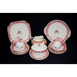 Part Royal Doulton Raby Rose tea service