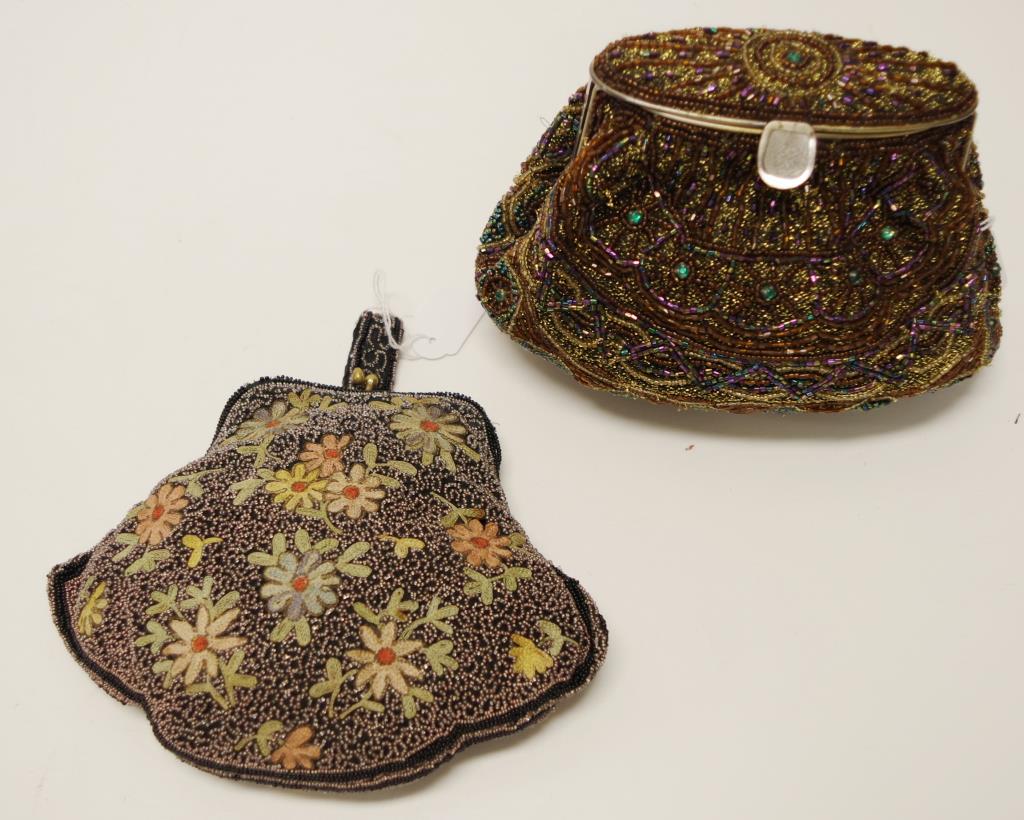 Two vintage beaded evening bags