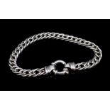 Sterling silver 7mm double curb link bracelet