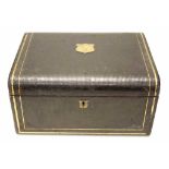 Victorian leather cased jewellery box