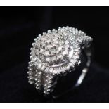 1.00ct diamond and white gold ring