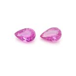 Pair of loose pink sapphire