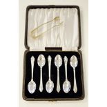 Six sterling silver coffee spoons