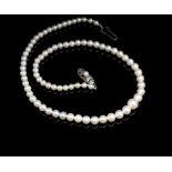 Mikimoto graduated pearl princess choker necklace