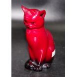 Royal Doulton Flambe cat figurine