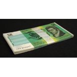 Fifty Australian paper $2 consecutive notes