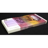 One hundred Australian paper $5 notes