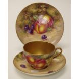 Signed Royal Worcester trio