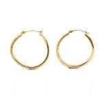 9ct yellow gold hoop earrings