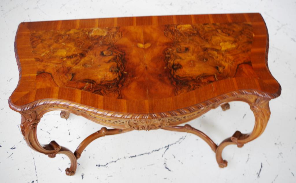Antique style walnut console table - Image 3 of 3