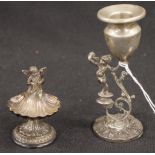 Vintage silver figural candlestick