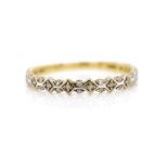 Diamond and 10ct yellow gold ring