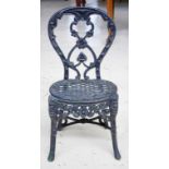 Cast aluminium outdoor chair