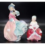 Two Royal Doulton young lady figurines