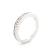 Diamond and 14ct white gold half ET ring