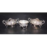 Pair of Continental Rococo style open salts